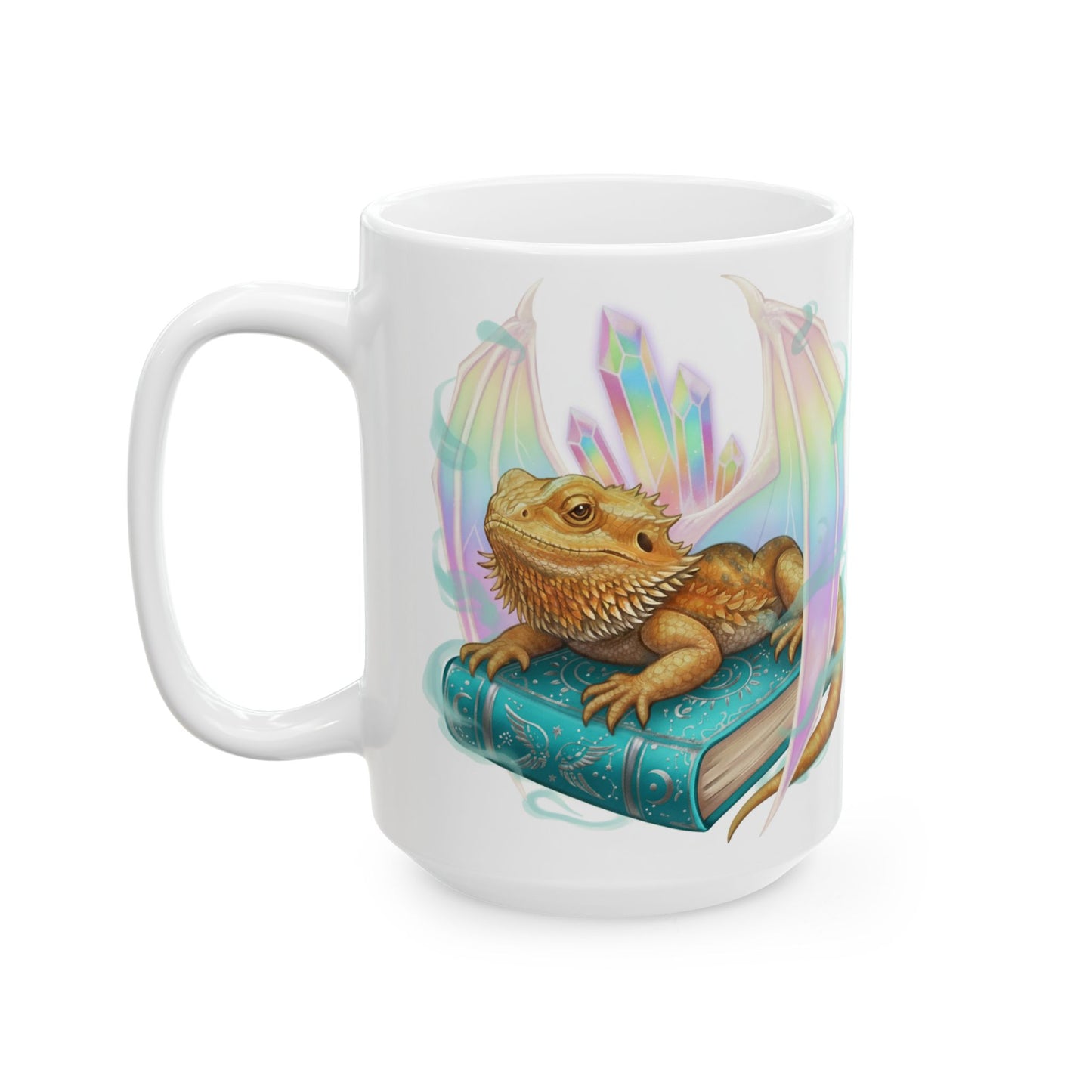 Bearded Dragon Ceramic Mug - Colorful Terrarium Art (11oz & 15oz)