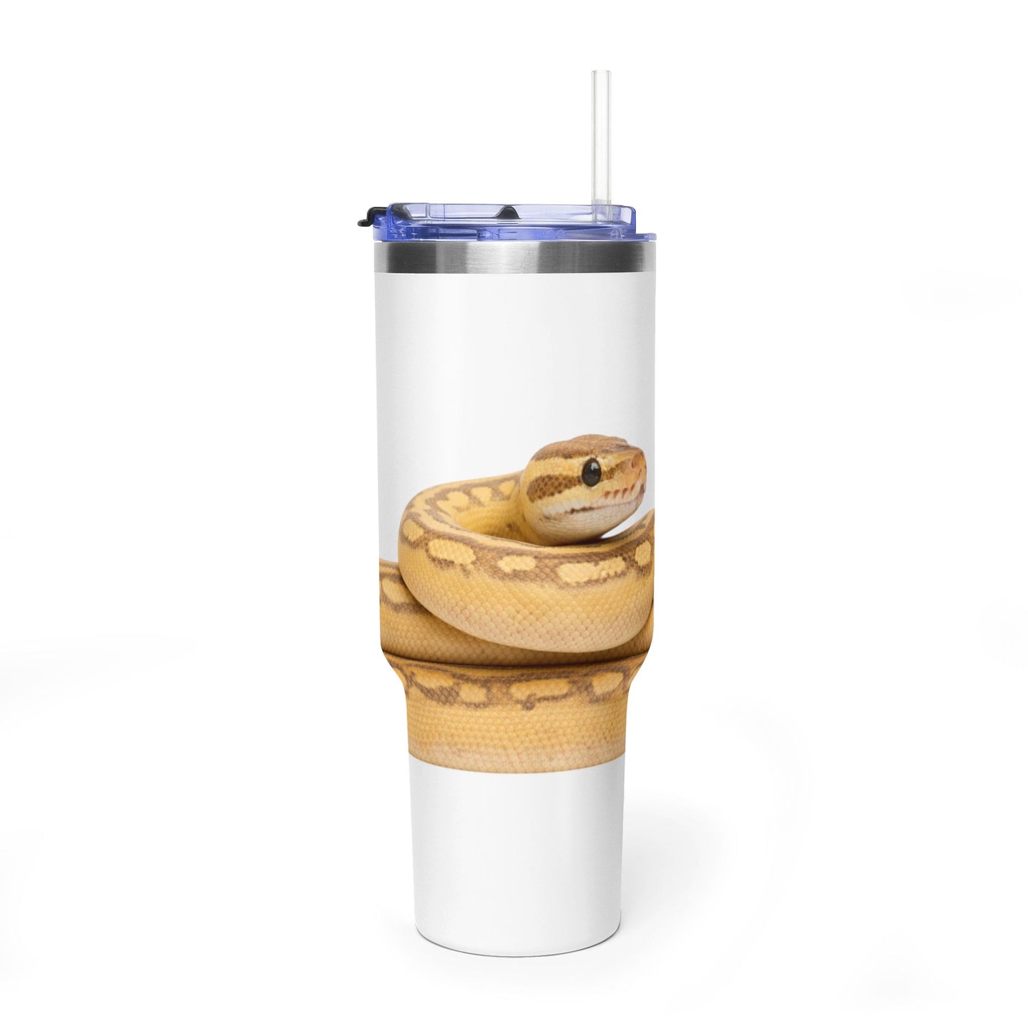 Ball Python Wrap 40oz Vacuum Tumbler — Pastel Highway Morph for Reptile Lovers Gift