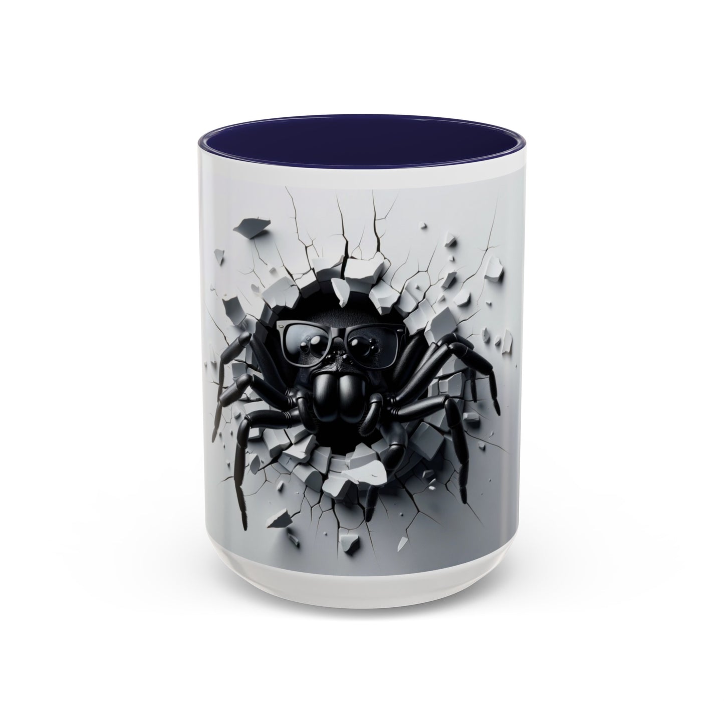 Black Spider Accent Coffee Mug, 11oz