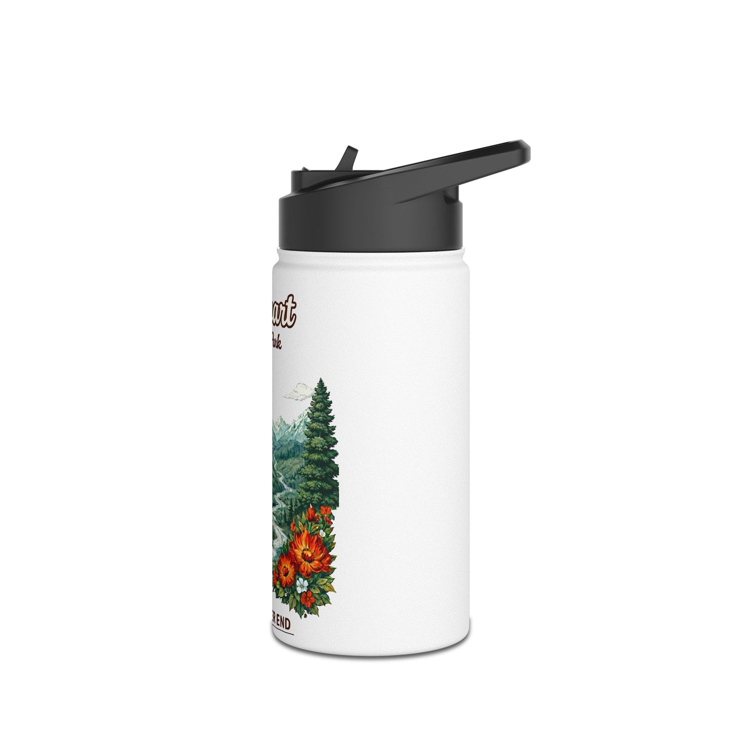 Fireheart National Park White Stag Mountain Scene Stainless Steel Water Bottle — National Park Forest Reader Gift