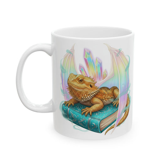 Bearded Dragon Ceramic Mug - Colorful Terrarium Art (11oz & 15oz)