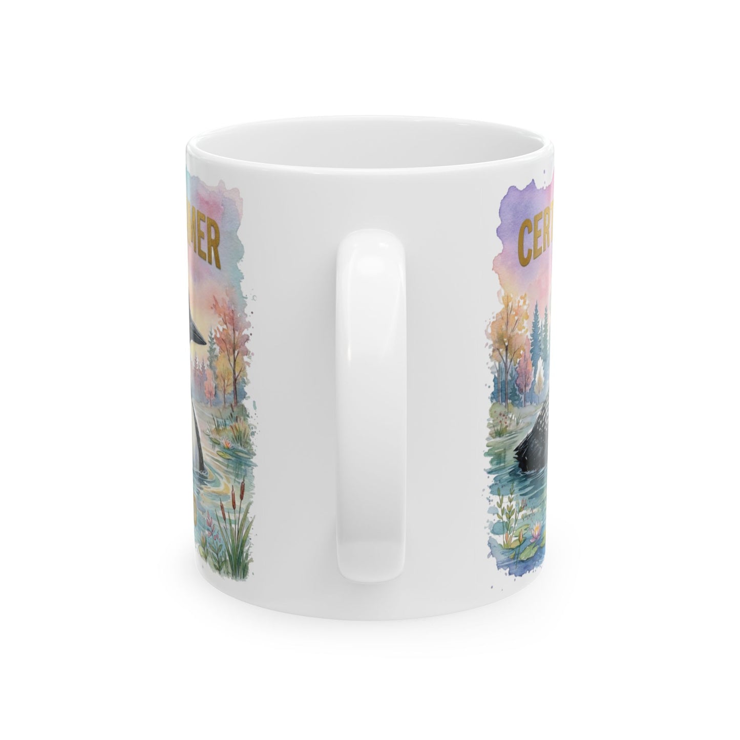 Ceramic Mug — Watercolor Loon 'Certified Loon • Wolf Bird • Lake Screamer'