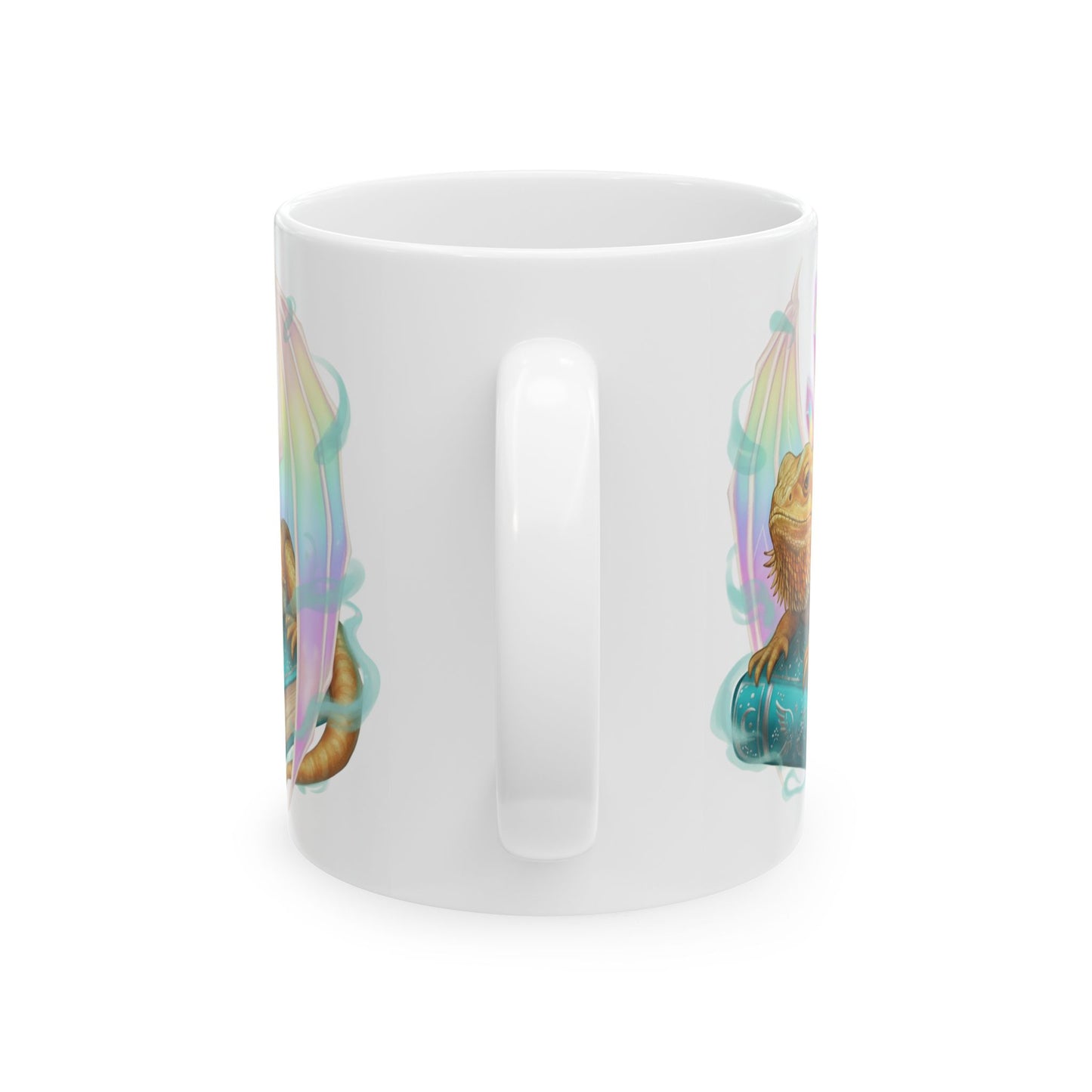 Bearded Dragon Ceramic Mug - Colorful Terrarium Art (11oz & 15oz)