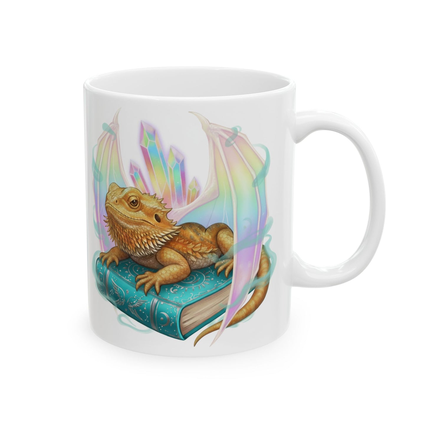 Bearded Dragon Ceramic Mug - Colorful Terrarium Art (11oz & 15oz)
