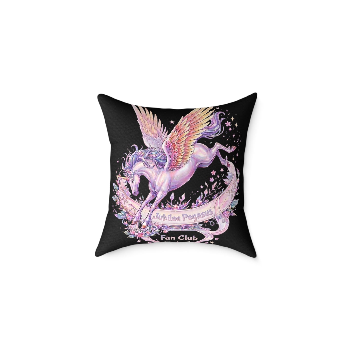 Emotional Support Pegasus Pillow — Bright Rainbow Fantasy Bookish Plush Accent