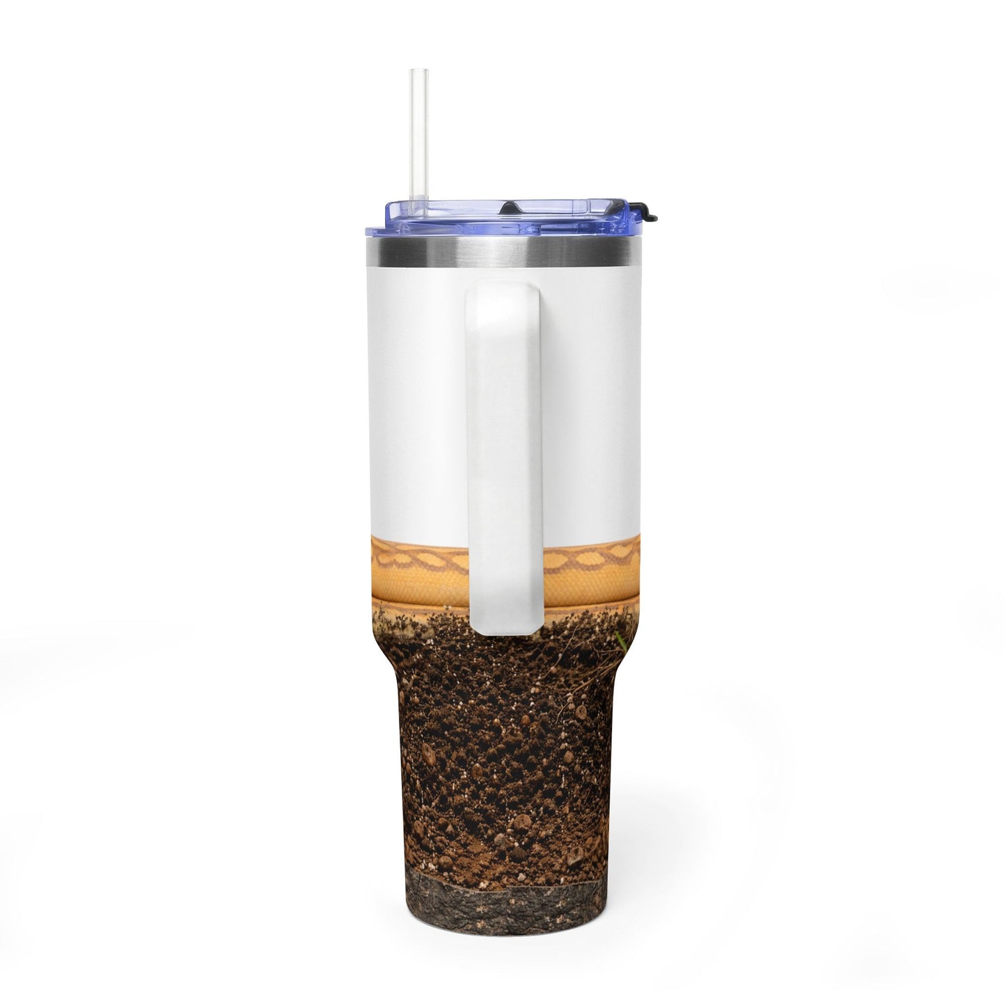 Ball Python Wrap 40oz Vacuum Tumbler — Pastel Highway Morph for Reptile Lovers Gift