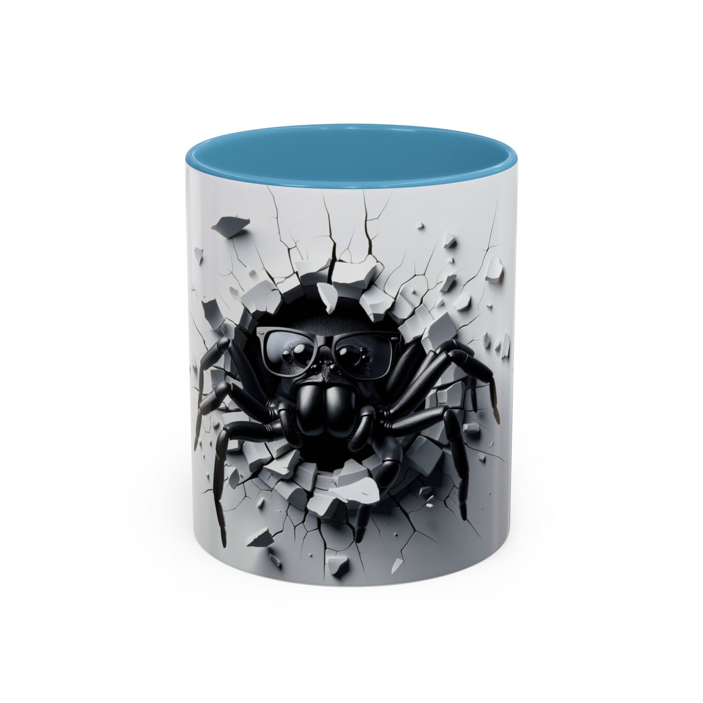 Black Spider Accent Coffee Mug, 11oz