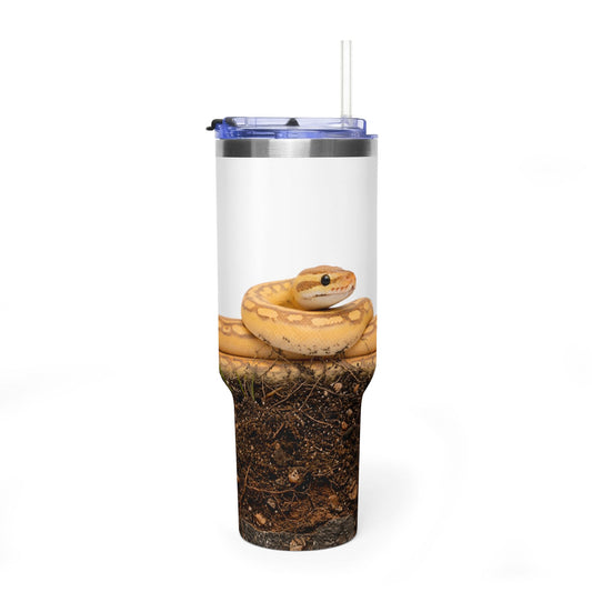 Ball Python Wrap 40oz Vacuum Tumbler — Pastel Highway Morph for Reptile Lovers Gift
