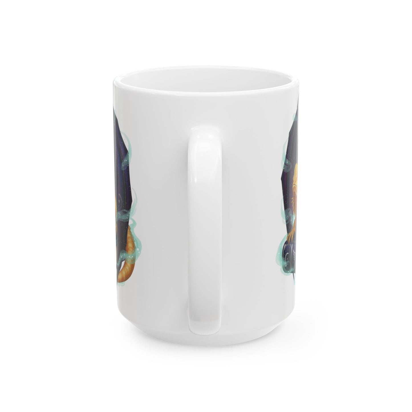 Bearded Dragon Ceramic Mug - Colorful Terrarium Art (11oz & 15oz) book reader reptile lover gift