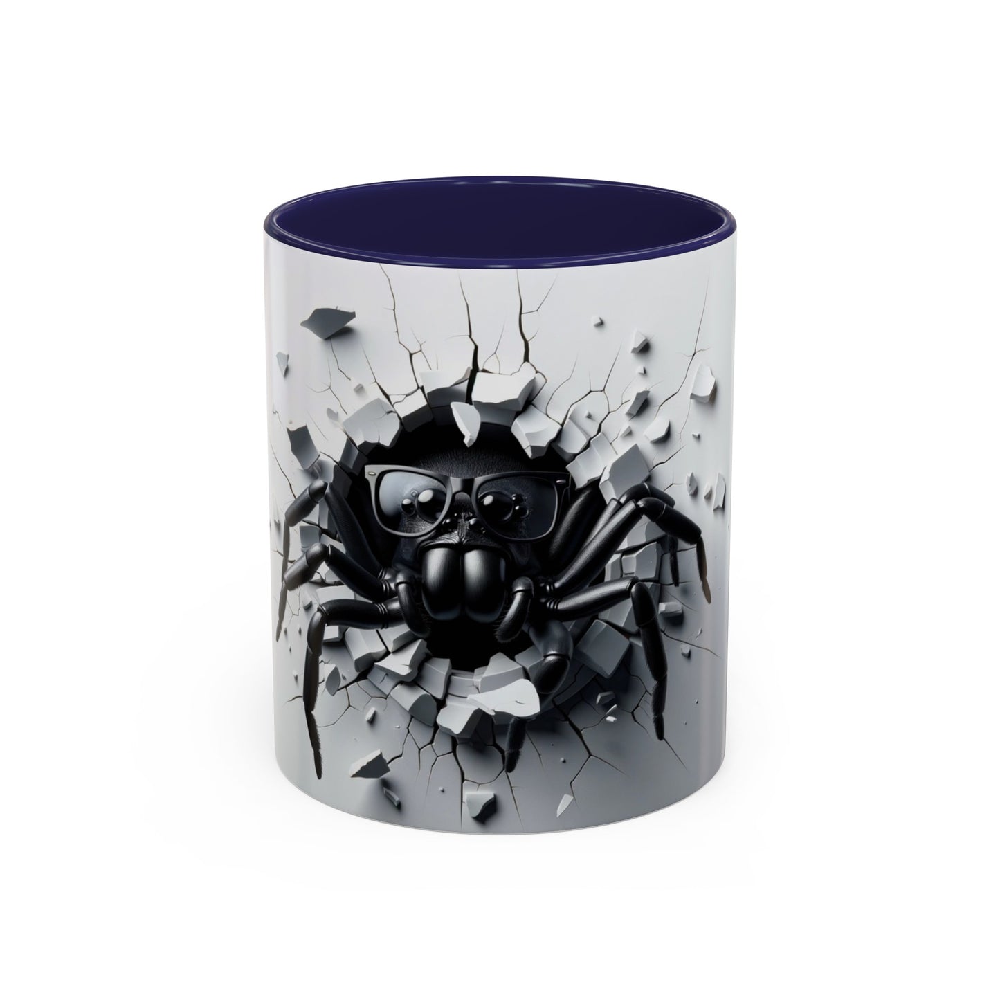 Black Spider Accent Coffee Mug, 11oz