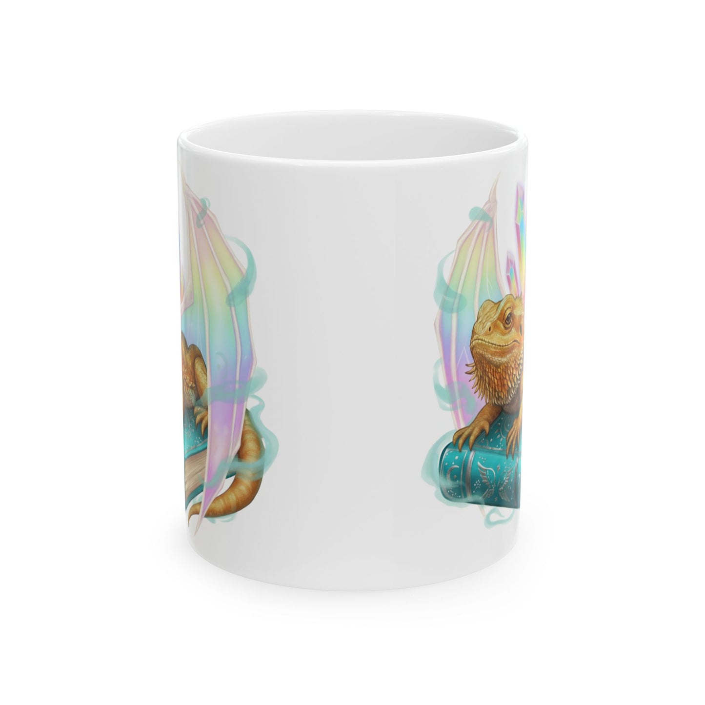 Bearded Dragon Ceramic Mug - Colorful Terrarium Art (11oz & 15oz)