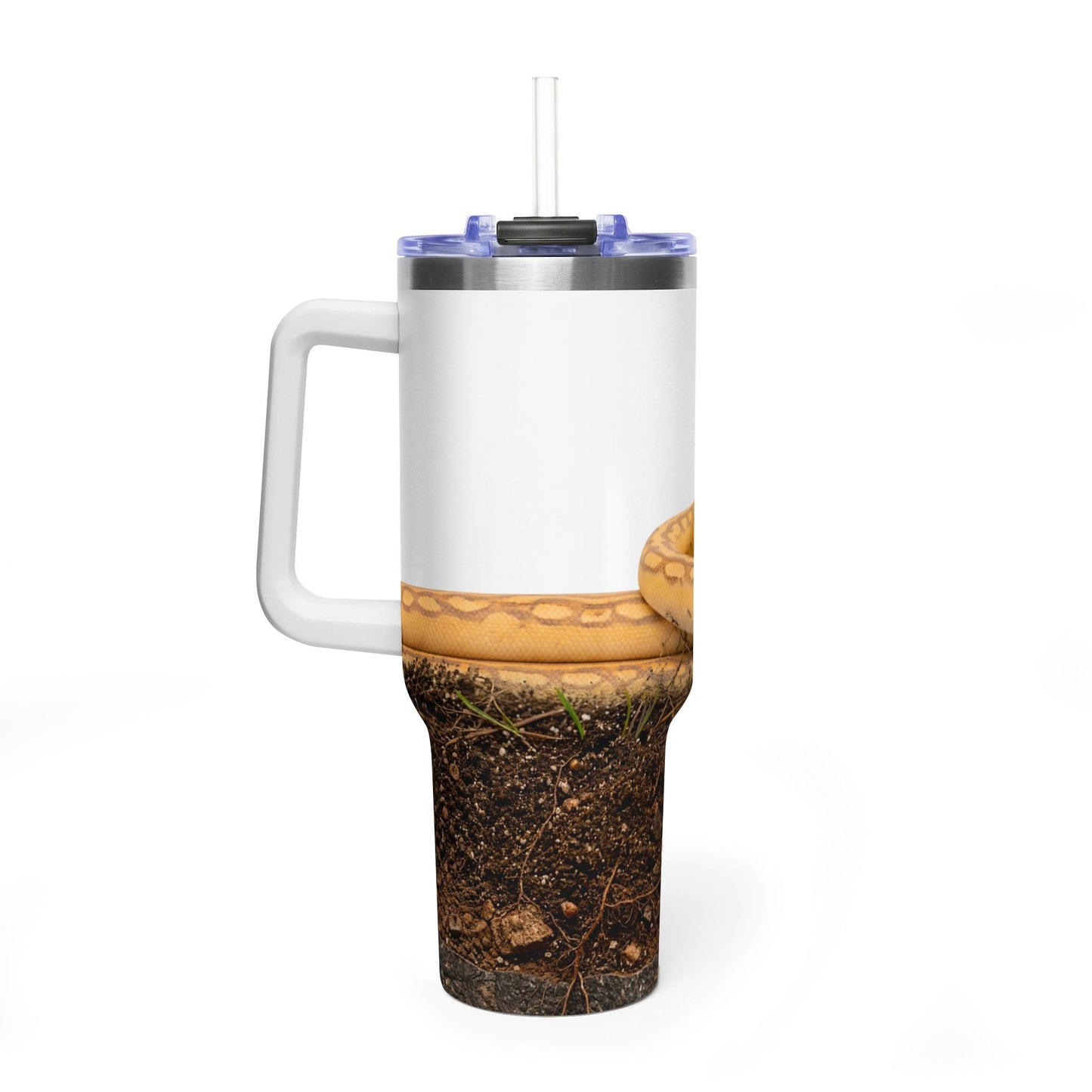 Ball Python Wrap 40oz Vacuum Tumbler — Pastel Highway Morph for Reptile Lovers Gift