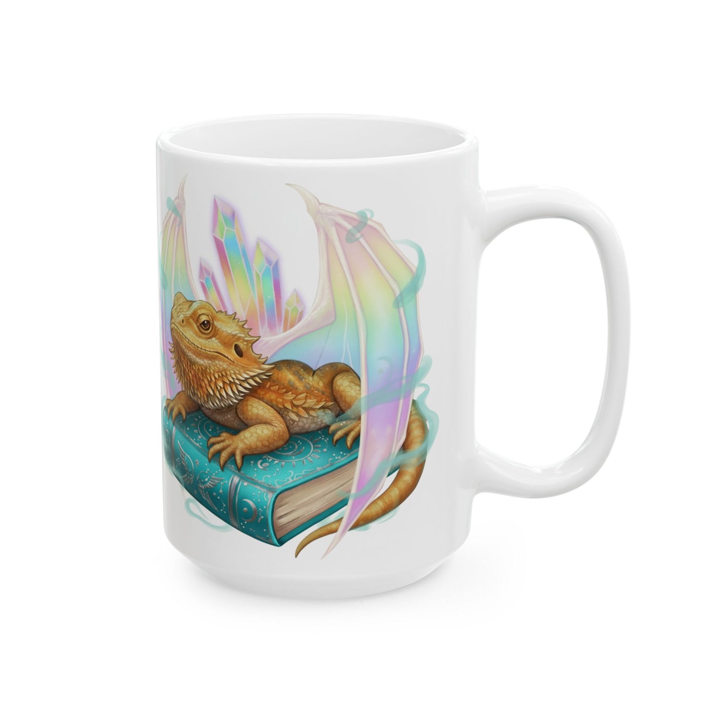 Bearded Dragon Ceramic Mug - Colorful Terrarium Art (11oz & 15oz)