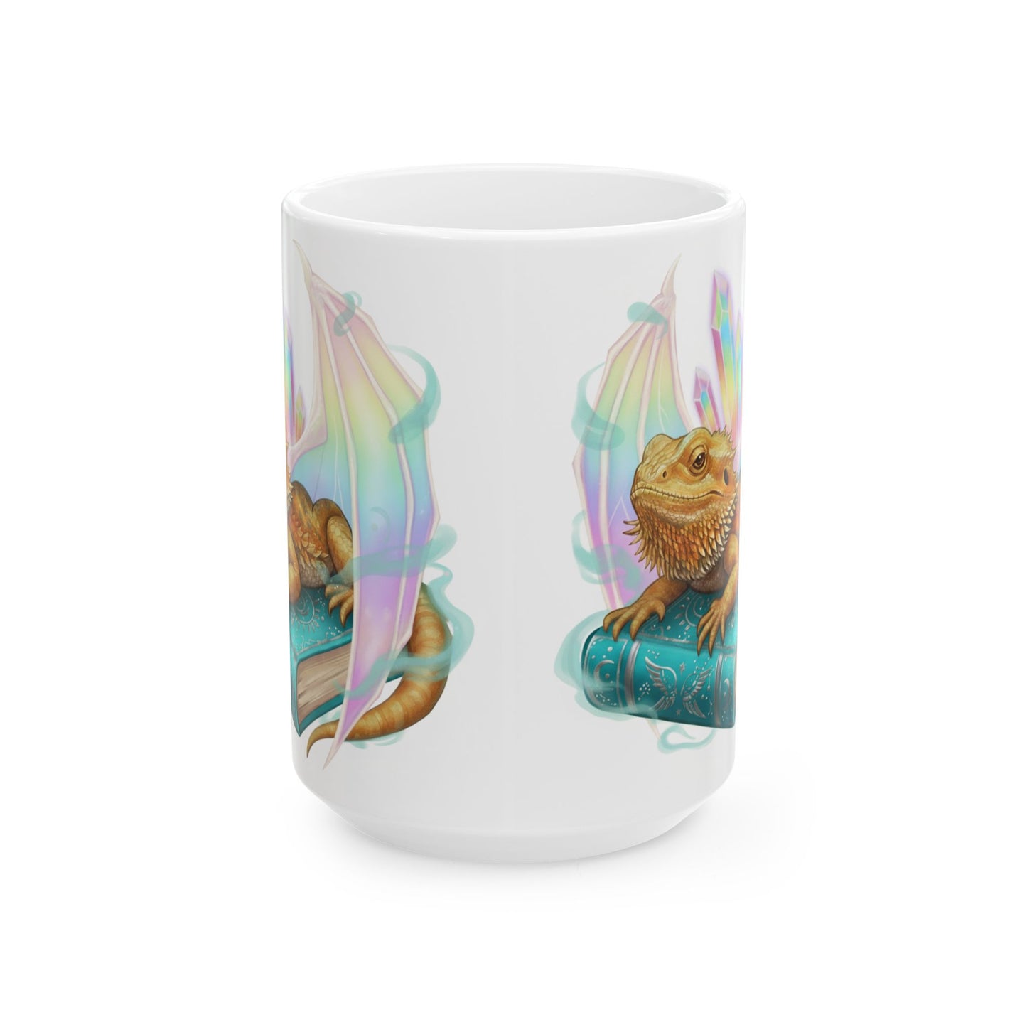 Bearded Dragon Ceramic Mug - Colorful Terrarium Art (11oz & 15oz)