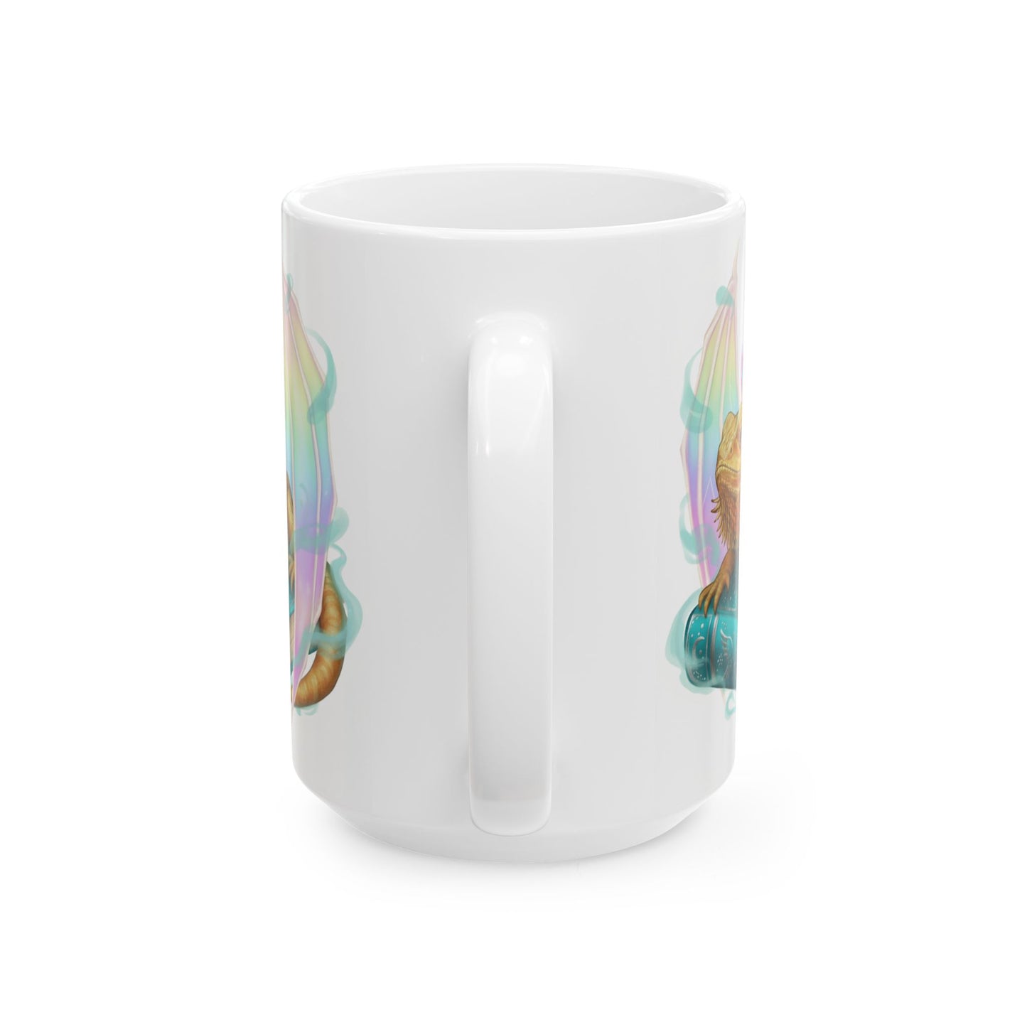 Bearded Dragon Ceramic Mug - Colorful Terrarium Art (11oz & 15oz)